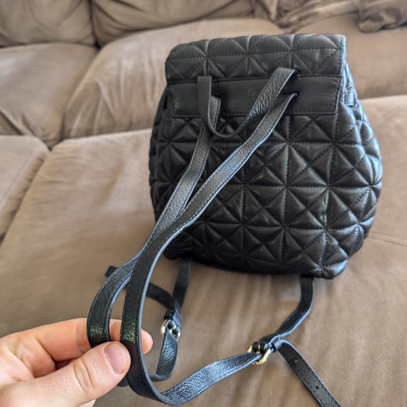 Kate Spade Black Quilted Backpack